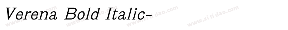 Verena Bold Italic字体转换